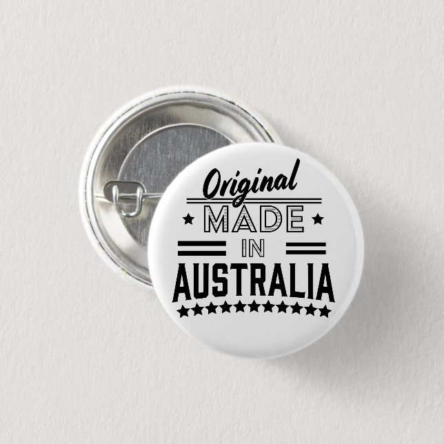 Original made in Australia 1 Inch Round Button (Front & Back)