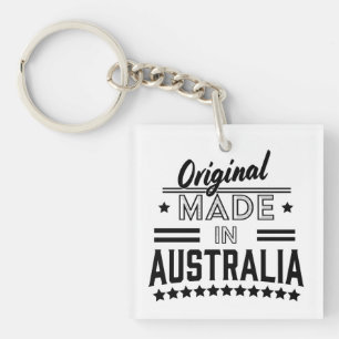 Original made in Australia Classic Round Sticker Keychain