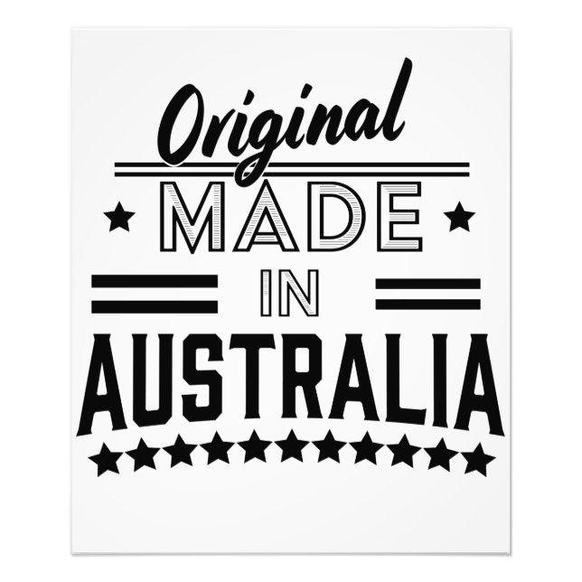 Original made in Australia Photo Print (Front)