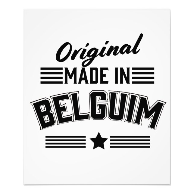 Original made in Belgium Photo Print (Front)