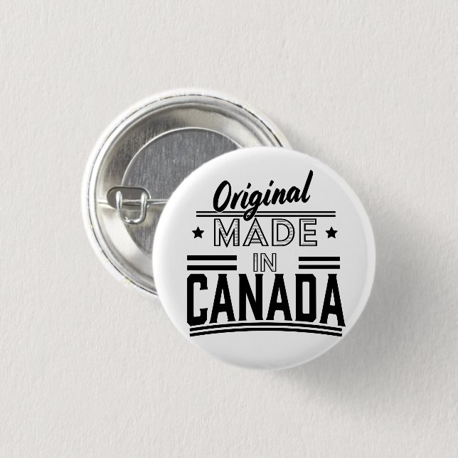 Original Made in Canada logo 1 Inch Round Button (Front & Back)