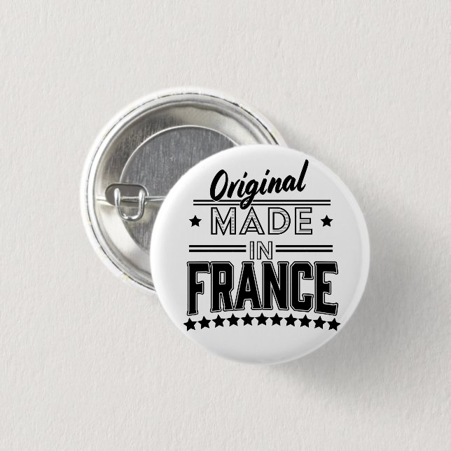 Original made in France logo 1 Inch Round Button (Front & Back)