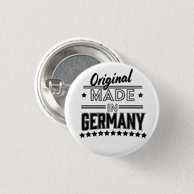 Original made in Germany 1 Inch Round Button (Front & Back)