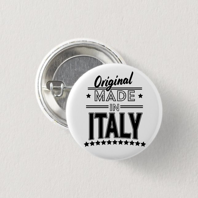 Original made in Italy logo 1 Inch Round Button (Front & Back)