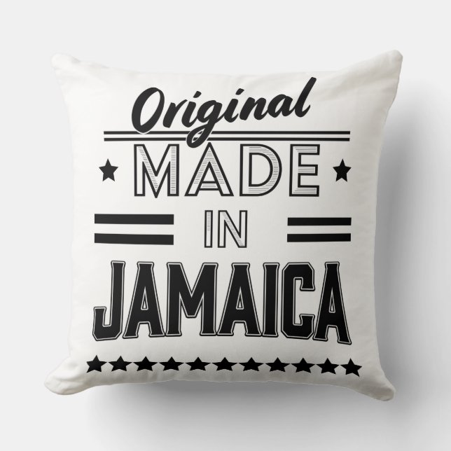 Original made in Jamaica Throw Pillow (Front)