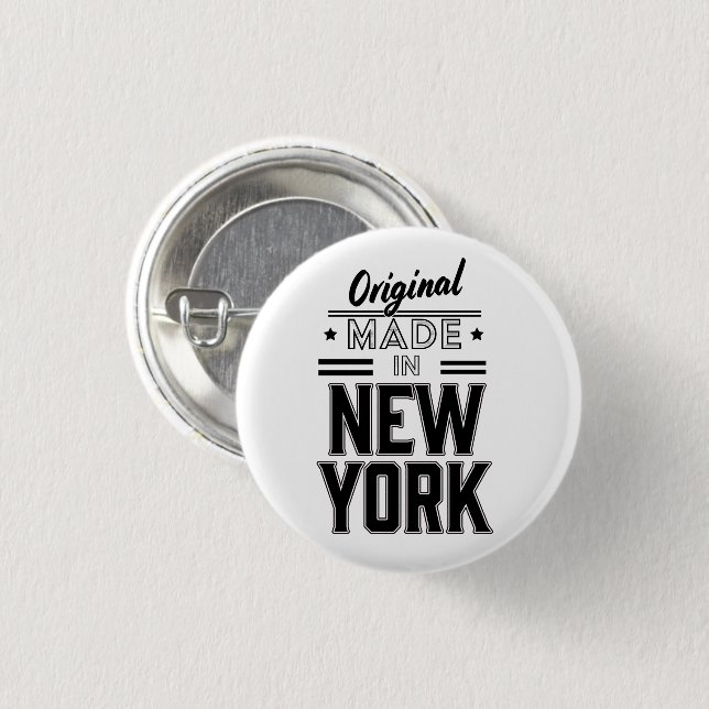 original made in New York logo 1 Inch Round Button (Front & Back)