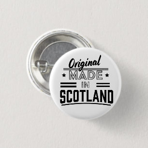 Original Made in Scotland retro logo 1 Inch Round Button