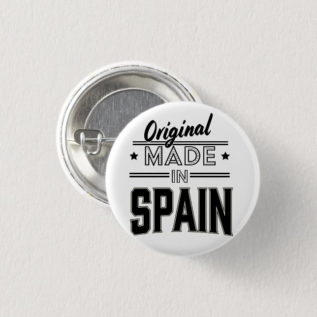 Original made in Spain 1 Inch Round Button (Front & Back)