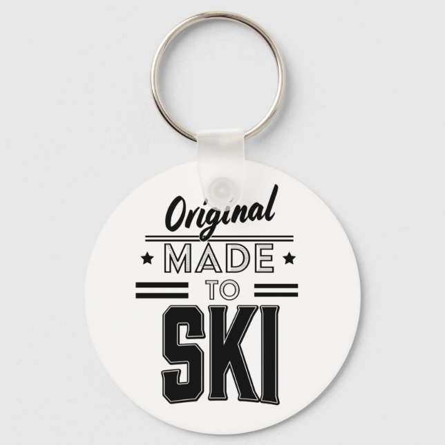 Original Made to Ski logo Keychain (Front)