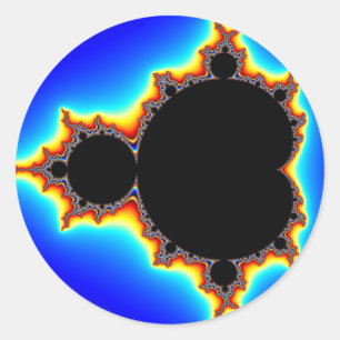 Original Mandelbrot Set 03 - Fractal Classic Round Sticker