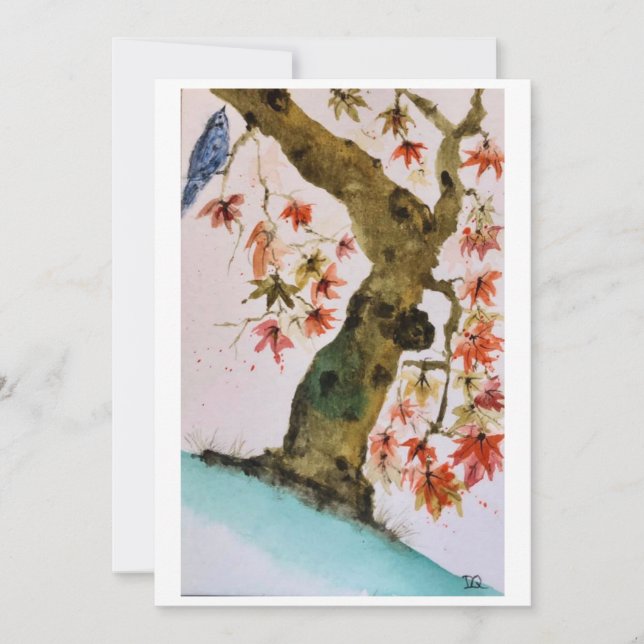 Original Maple Tree Art on Blank Card (Front)