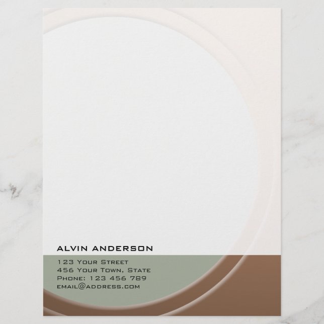Original Metallic Customizable any Text and Colour Letterhead (Front)