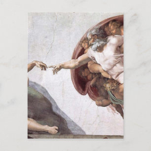 Original Michelangelo paint in sistin chapel Rome Postcard