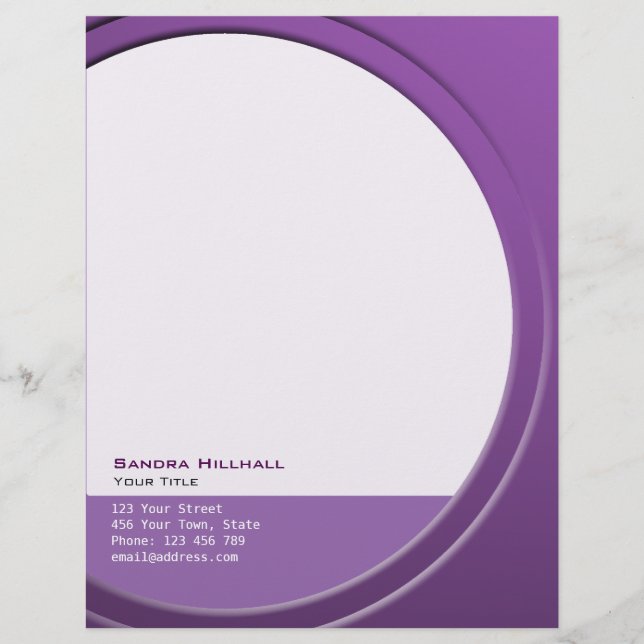 Original Modern Metallic any Text and Colour Letterhead (Front)