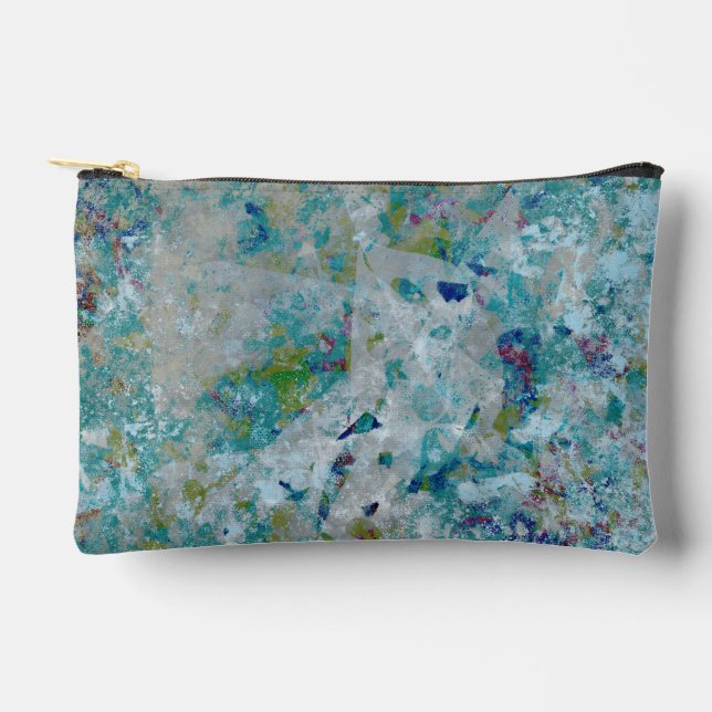 Original Modern One Of A Kind Abstract Art Design Accessory Pouch (Front)