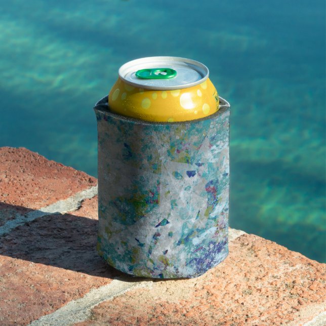 Original Modern One Of A Kind Abstract Art Design Can Cooler (In Situ Pool)