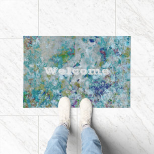 Original Modern One Of A Kind Abstract Art Design Doormat