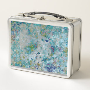 Original Modern One Of A Kind Abstract Art Design Metal Lunch Box