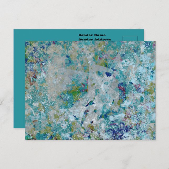 Original Modern One Of A Kind Abstract Art Design Postcard (Front/Back)