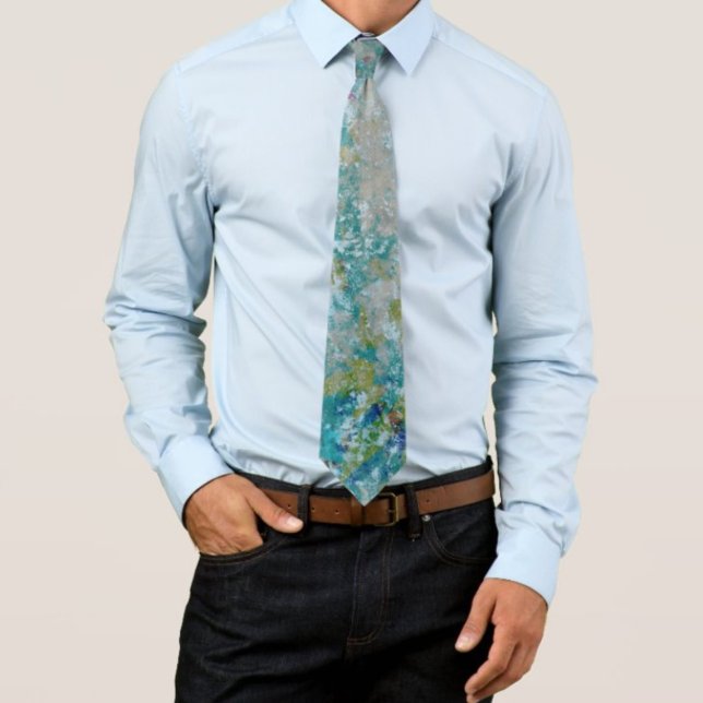 Original Modern One Of A Kind Abstract Art Design Tie (Creator Uploaded)