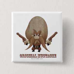 Original Moustache 2 Inch Square Button