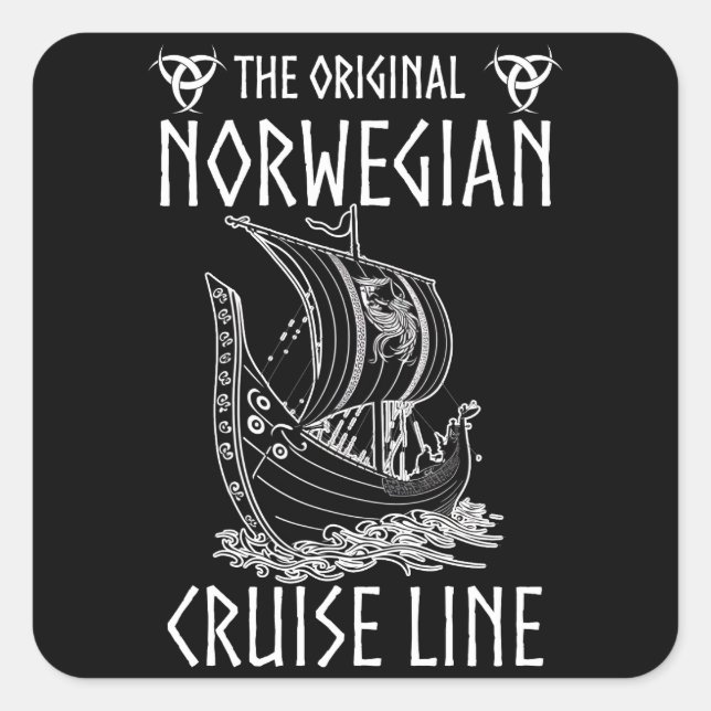 Original Norwegian Cruise Line - Nostalgic Voyage  Square Sticker (Front)