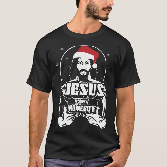 Original Official Christmas Jesus is my homeboy Sa T-Shirt (Front)