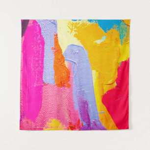 Original Oil Painting: Colourful Abstract Tapestry