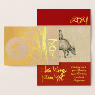 Original Ox Child painting 2021 Luxury Foil GC2 Card