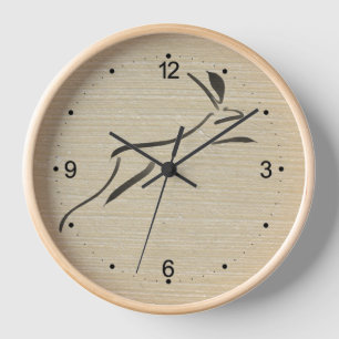 Original painting Chinese Rabbit Year Birthday WC Clock