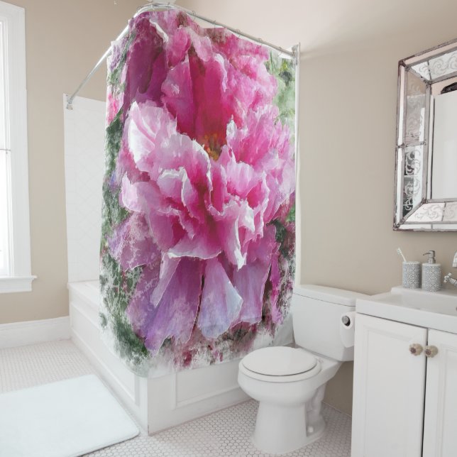 *~* Original Painting Pink Peony Floral Flower AR1 (In Situ)