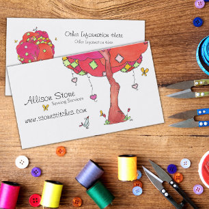 Original Patches Tree Illustration Business Card