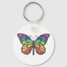 Original pen & ink drawing of a Rainbow butterfly.