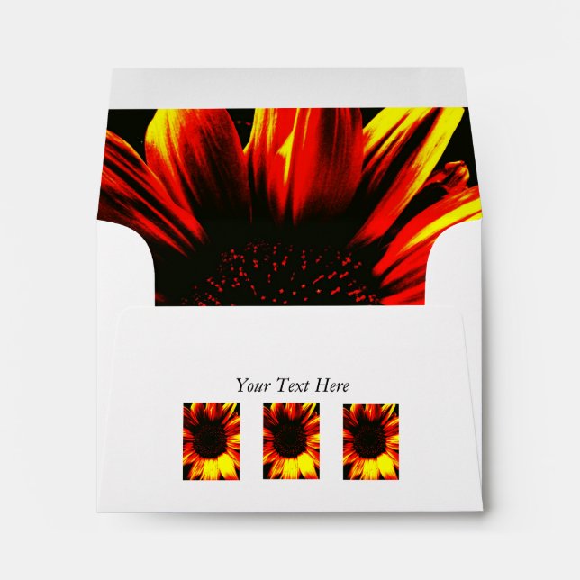 original photo of large yellow sunflower envelopes (Back (Bottom))