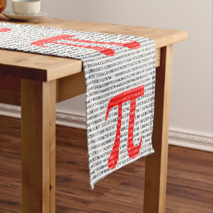 Original pi day mathematical school number pattern short table runner
