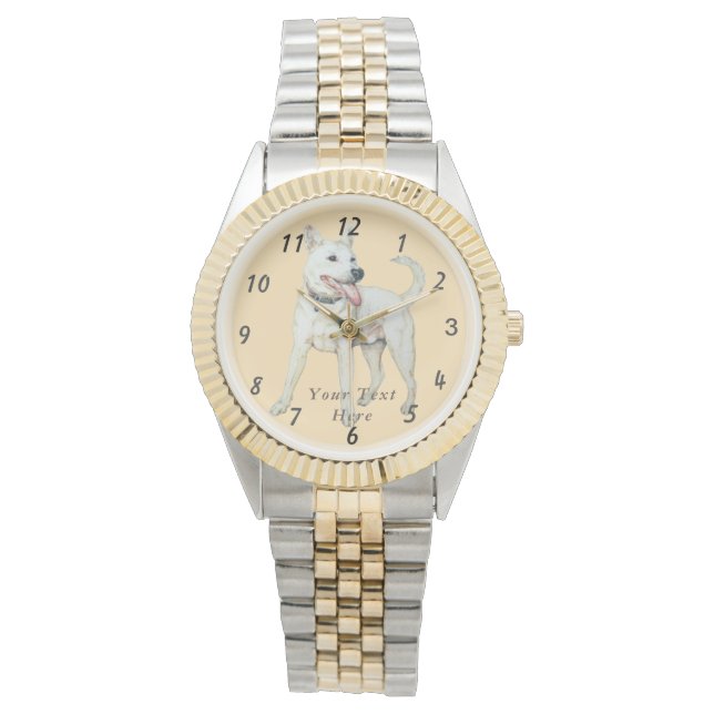 original picture of a white American bulldog Watch (Front)