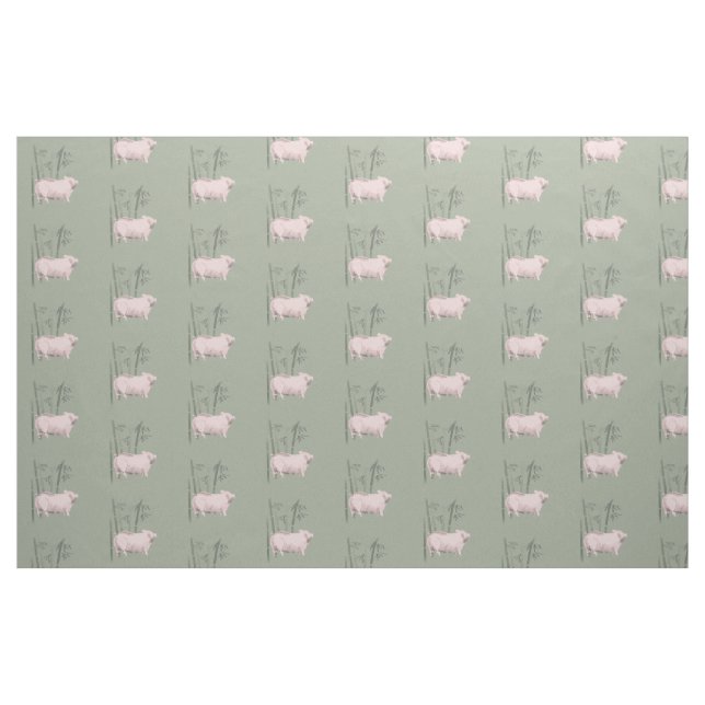 Original Pig and Bamboos Choose colour 1 Fabric (Fat Quarter)