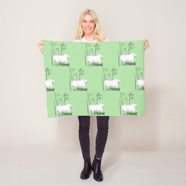 Original Pig Bamboos 2 Choose colour Fleece Blanke Blanket (In Situ)