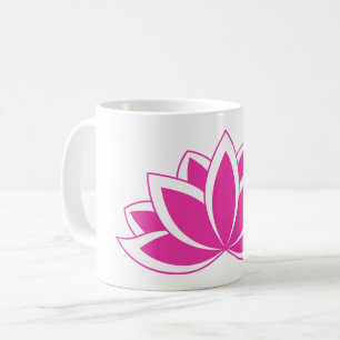 Original Pink Buddhist Symbol Lotus flower Coffee Mug