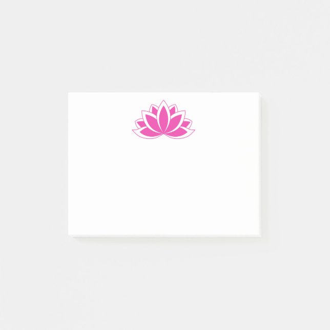Original Pink Buddhist Symbol Lotus flower Post-it Notes (Front)