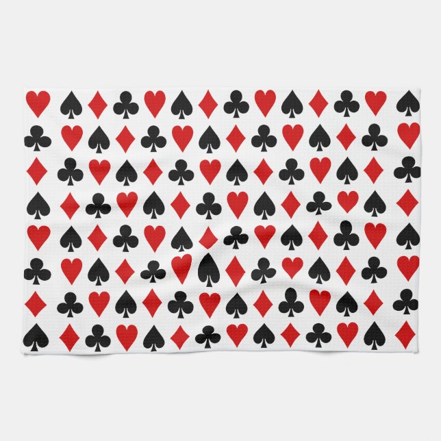 Original Playing cards Diamond Club Heart Spade Kitchen Towel (Horizontal)