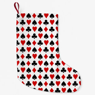 Original Playing cards Diamond Club Heart Spade Small Christmas Stocking