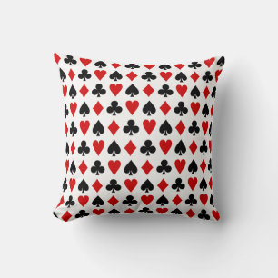 Original Playing cards Diamond Club Heart Spade Throw Pillow