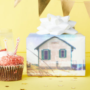 Original Print Days Cottages Wrapping Paper