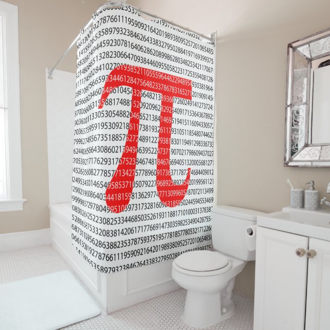 Original red number pi day mathematical symbol (In Situ)
