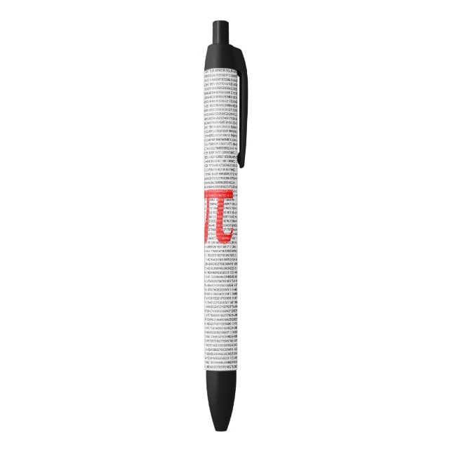 Original red number pi day mathematical symbol black ink pen (Bottom (Vertical))