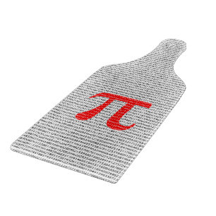 Original red number pi day mathematical symbol cutting board