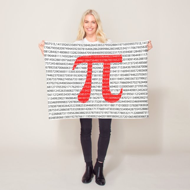Original red number pi day mathematical symbol fleece blanket (In Situ)