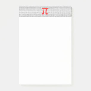Original red number pi day mathematical symbol post-it notes
