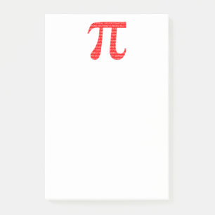Original red number pi day mathematical symbol post-it notes
